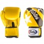 Fairtex BGV1 Боксерские Перчатки Тайский Бокс "Nation Print" Желтые